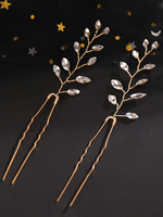 Coiffes blondes Accessoires de cheveux de mariée en métal de mariage