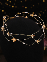 Coiffes de mariage accessoire en métal perle coiffures légères pour la mariée