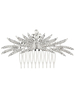 Coiffes de mariage argent peigne strass Accessoires de cheveux de mariée