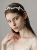 Coiffes De Mariage Argent Strass Perlé Bandeau Accessoires De Cheveux De Mariée