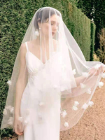 Coiffes de mariage blanc peigne accessoires de cheveux de tulle pour la mariée