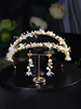 Coiffes de mariage Chapeaux Boucles doreilles Accessoires de cheveux Set pour la mariée