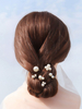 Coiffes De Mariage Chapeaux En Métal Six Par Ensemble Imitation Perle Cheveux Accessoires Pour La Mariée
