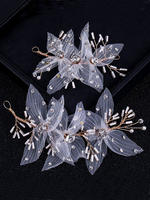 Coiffes de mariage Chapeaux Fleur Métal Accessoires de cheveux de mariée