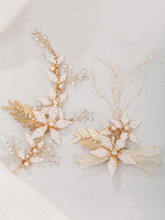 Coiffes de mariage Couvre-chef Cravate en dentelle Accessoires de cheveux de mariée en métal