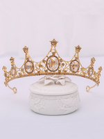Coiffes de mariage diadème en métal strass accessoires de cheveux de mariée