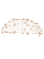 Coiffes de mariage en alliage de diadème cristal imitation perle métal accessoires de cheveux de mariée