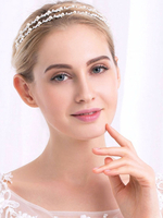 Coiffes de mariage Feuilles Volants Bandeau Chapeaux Accessoires de cheveux en métal pour la mariée