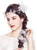 Coiffes de mariage Fleurs blanches Perles Pinces à cheveux et peigne Accessoires de cheveux de mariée