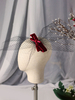 Coiffes de mariage rouges Chapeaux Accessoires de cheveux de mariée en velours