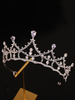 Coiffes de mariage Tiara blanc Accessoires de cheveux de mariée en métal