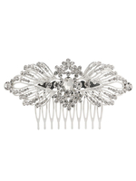 Coiffes de mariée en argent peigne mariée accessoires de cheveux strass alliage