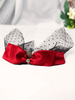 Coiffes rouges Chapeaux de mariage Accessoires de cheveux de mariée en satin
