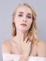 Coiffure Accessoire de mariage Boucles doreilles Perle Accessoires de cheveux de mariée