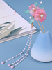 Coiffure Accessoires Lolita De Style Chinois Fleurs Vintage Roses Perles En Métal Divers