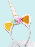 Coiffure de cosplay pour fille plastique de Toussaint Unicorne Coiffure Accessoire blanche Déguisements Halloween