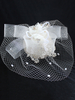 Coiffure de mariage Accessoire écru blanc en cotonchapeau de mariage