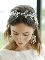 Coiffure de mariage Accessoires de cheveux de feuille de métal