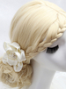 Coiffure de mariage écru blanc Tissu de satin de mariage Coiffure