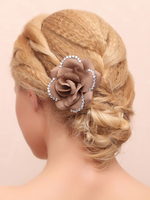Coiffure De Mariage Fleur De Soie Accessoires Cheveux Pour La Mariée