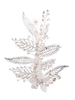 Coiffure de mariage Fleurs en métal pour couvre-chef; feuilles creuses; accessoires de cheveux en perles pour la mariée