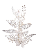 Coiffure de mariage Fleurs en métal pour couvre-chef; feuilles creuses; accessoires de cheveux en perles pour la mariée