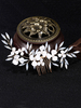 Coiffure De Mariage Peigne Fleur Métal Accessoires De Cheveux Pour La Mariée
