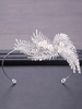 Coiffure De Mariée Argent Strass Perles Bandeau Accessoires De Cheveux De Mariée