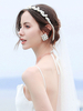 Coiffure De Mariée Coiffure De Mariage Perle Feuille Métal Accessoires De Cheveux De Mariée