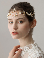 Coiffure De Mariée En Argent Perles Bandeau Accessoires De Cheveux De Mariage