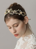 Coiffure de Mariée Perle Strass Bandeau Or