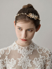 Coiffure de Mariée Perles Bandeau Feuille dOr Accessoires de Cheveux de Mariage