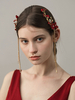 Coiffure De Mariée Rouge Strass Perles De Mariage Accessoires De Cheveux