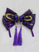 coiffure lolita en fibre polyester douse avec noeud Tea party et frange et fleur Pourpre bordeaux Coiffure Déguisements Halloween