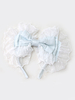coiffure lolita en fibre polyester douse bicolore"idienne à volants avec noeud bleu ciel claire Coiffure Déguisements Halloween