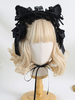 Coiffure Lolita Gothique Nœuds Dentelle Volants Accessoire Polyester
