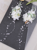 Coiffure Lolita Style Chinois Fleurs Beige Chaînes Perles Accessoire Métal Divers