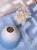 Coiffure Lolita Style Chinois Perles Blanches Fleurs Accessoire Métal Divers