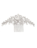 Coiffure peigne de mariage avec fleur de strass