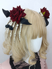 Coiffure Steampunk Accessoires Lolita Fleurs Noires Gothique