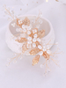 Coiffures de mariage Couvre-chefs Perle Feuilles Fleurs Métal Accessoires de cheveux de mariée