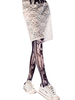 Collant lolita gothique Neverland Collant lolita brun foncé imprimé dentelle Déguisements Halloween
