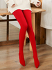 Collants Fenforcé Comfortable Epais Unicolore Femmes Legging Rouge Grands Tailles Collants Thermiques d
