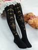 Collants Lolita noir Déguisements Halloween Demon Cross Gilding velours Lolita Jersey