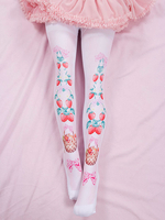 Collants Sweet Lolita Rose Spandex Motif Fruits Accessoires Lolita
