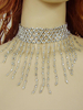 Collier argent de danse du ventre en plastique Déguisements Halloween