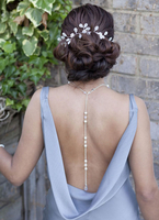 Collier de mariée avec perles blanc accessoire de mariage