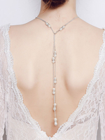 Collier de mariée fausse perle élégant
