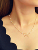 Collier de mode pour les femmes de charme chic imitation perle bow bijoux des femmes