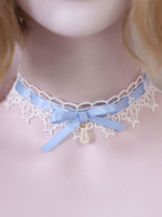 Collier doux Lolita Bows Dentelle Choker Déguisements Halloween